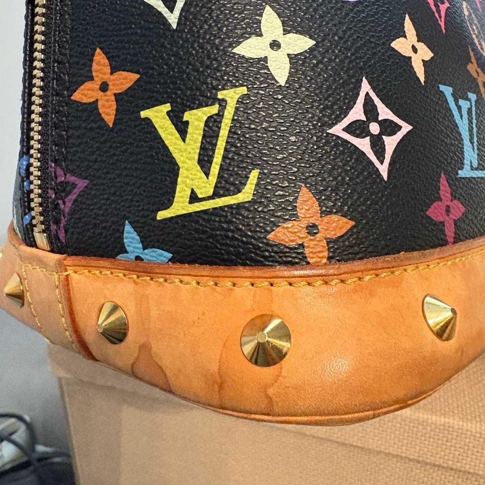 Takashi Murakami X Louis Vuitton Black Monogram Multicolor Alma PM - Picture 11 of 14